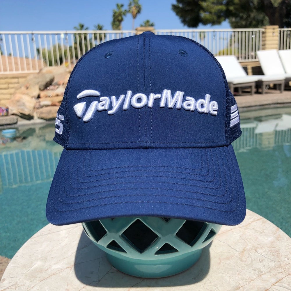 TaylorMade Navy Blue SIM2 TP5 A-Flex Mesh Golf Cap L-XL